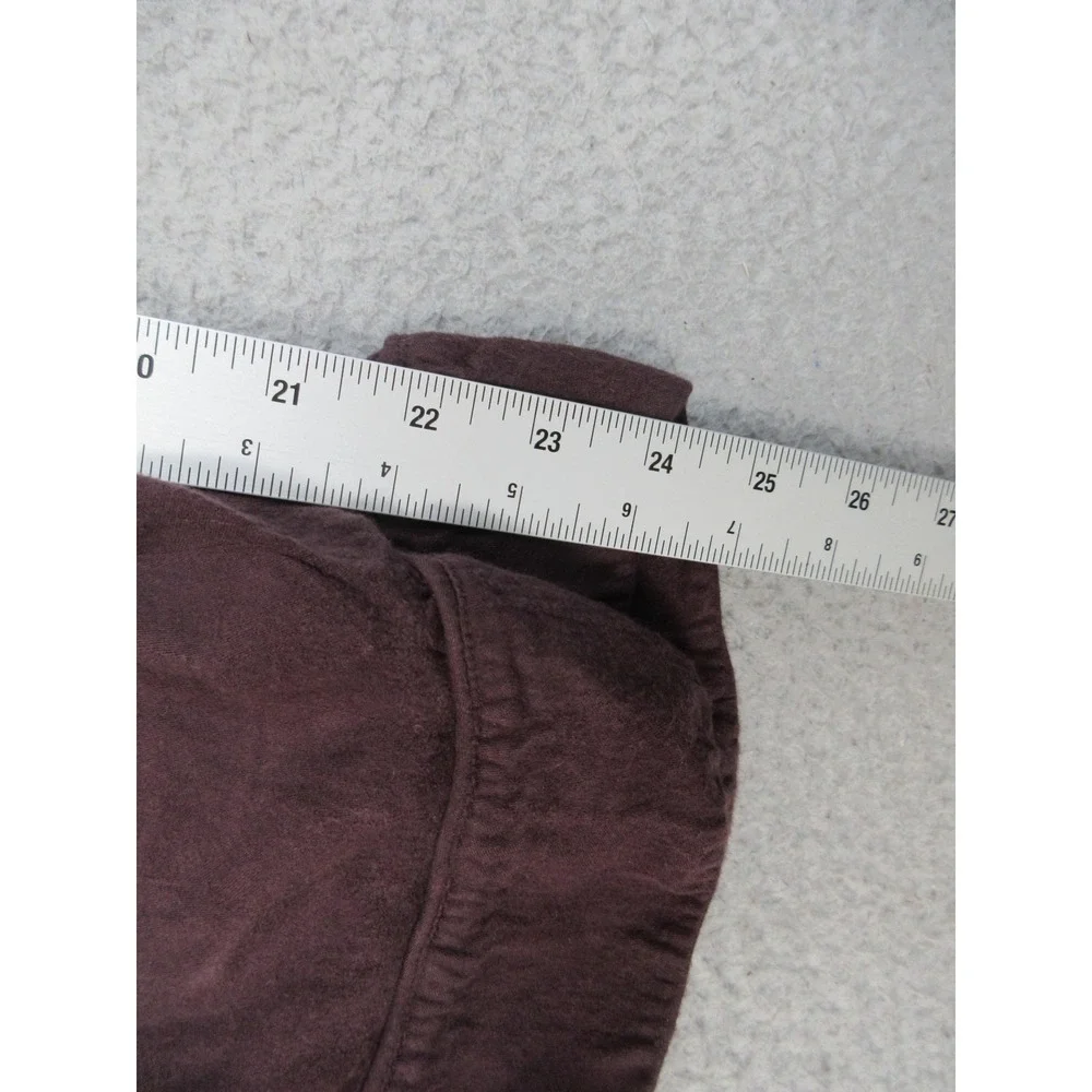 Lands End Pajama Set Women S Red Viscose Button Front Top Pants Soft Lounge